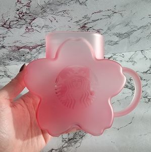 Starbucks Korea 2022 cherry blossom glass mug 12oz
